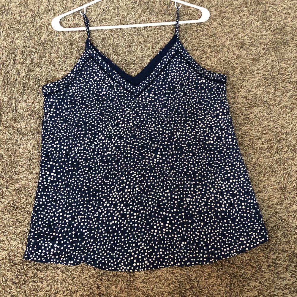 Express Polka Dot Navy Camisole Top